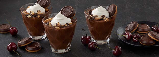 Chocolate Cherry Pudding Parfaits