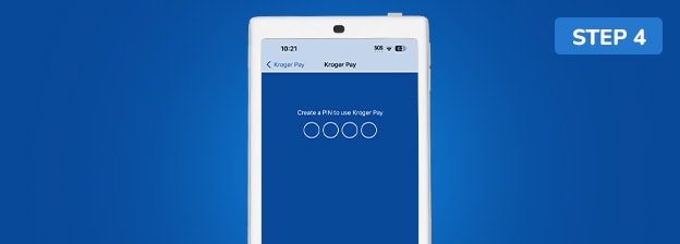 A phone screen showing how to set your pin for Kroger Pay