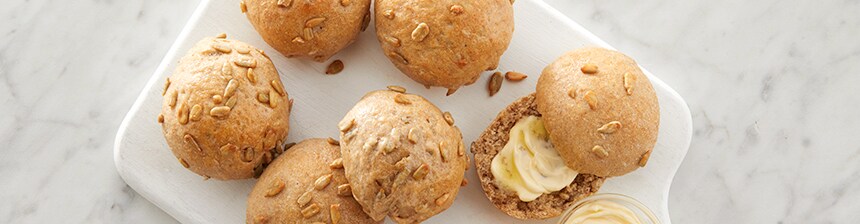 Whole-wheat Sourdough Sunflower Seed Rolls Recipe