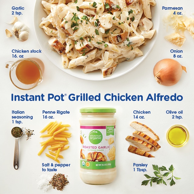 Instant Pot Grilled Chicken Alfredo