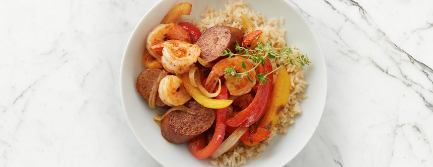 Cajun Shrimp and Sausage Skillet
