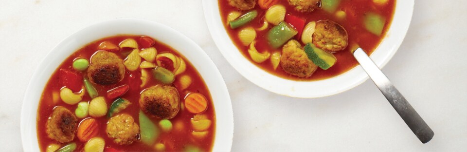 Leftover Meatball Soup