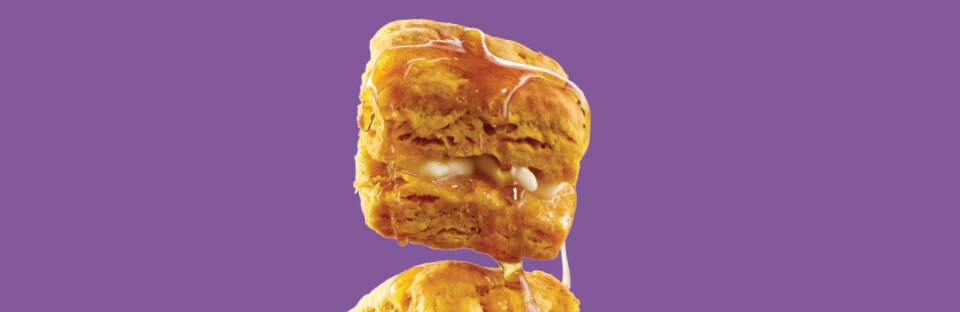 Stack of Pumpkin Buttermilk Biscuits