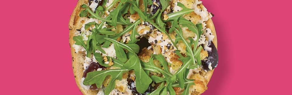 Everything bagel with chicken salad