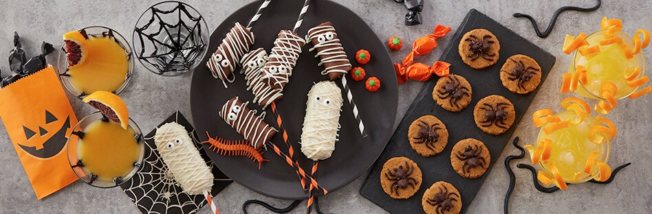 Halloween-themed treats, cocktails and mocktails for hosting a scary-good party.