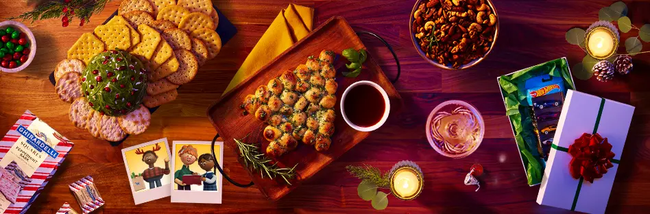 Holiday table spread