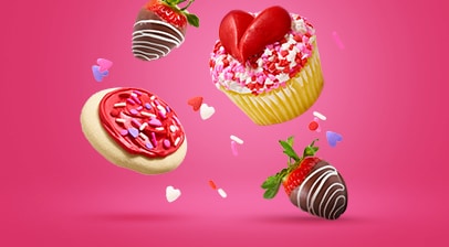 Shop treats like iced cookies and cupcakes.