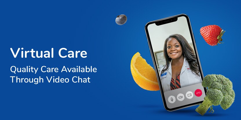 Virtual Care. Quality care available through video chat.