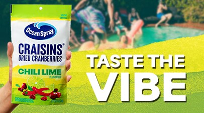 Taste the vibe, chili lime flavor dried cranberries