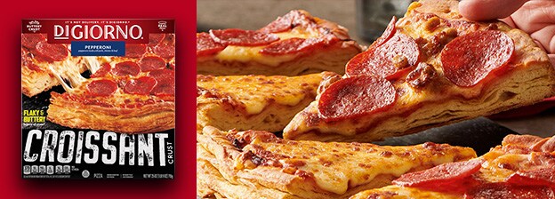 Your fav toppings on a flaky, buttery and crispy