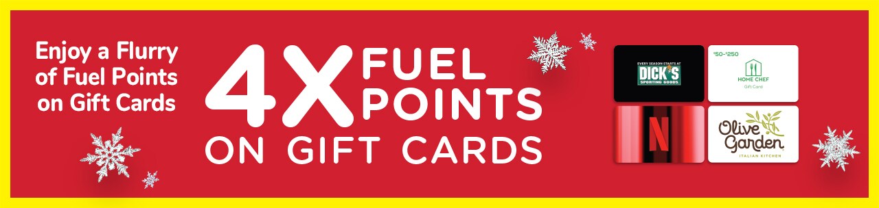 4X Fuel Points on Gift Cards