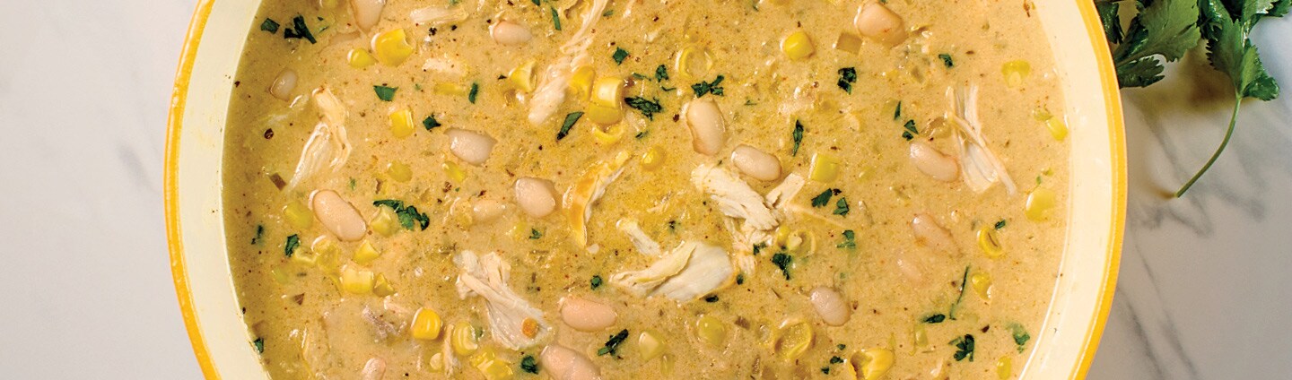 Shortcut Green Chicken Enchilada Soup